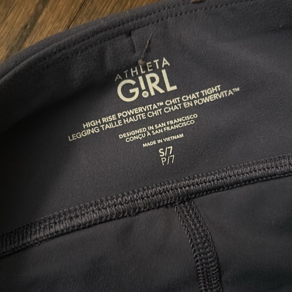 Athleta Girls Chit Chat Leggings size 7 powder blue/gray - Picture 2 of 4